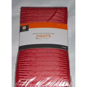 Halloween Costume Adult Distressed Grunge Red Tights One Size Punk Rock